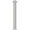 Stainless steel post |  89 mm | stationary, to be fixed by plugswith base plate  150 x 6 mm | without lock | with 2 eyelets